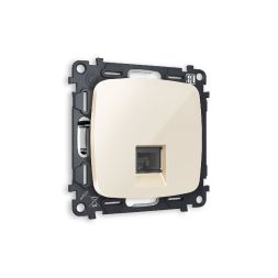 Комплект механизма компьютерной розетки RJ-45(8P8C) CAT6 со шторкой Ambrella Volt Omega MO312010