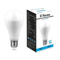 Лампа светодиодная Feron E27 30W 6400K матовая LB-130 38196