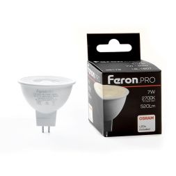 Лампа светодиодная Feron G5.3 7W 2700K матовая LB-1607 38179