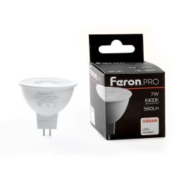Лампа светодиодная Feron G5.3 7W 6400K матовая LB-1607 38181