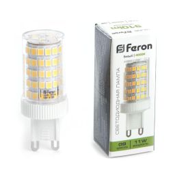 Лампа светодиодная Feron G9 11W 4000K прозрачная LB-435 38150