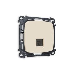 Комплект механизма компьютерной розетки RJ-45(8P8C) CAT6 со шторкой Ambrella Volt Omega MO332010