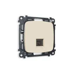 Комплект механизма компьютерной розетки RJ-45(8P8C) CAT6 со шторкой Ambrella Volt Omega MO332010
