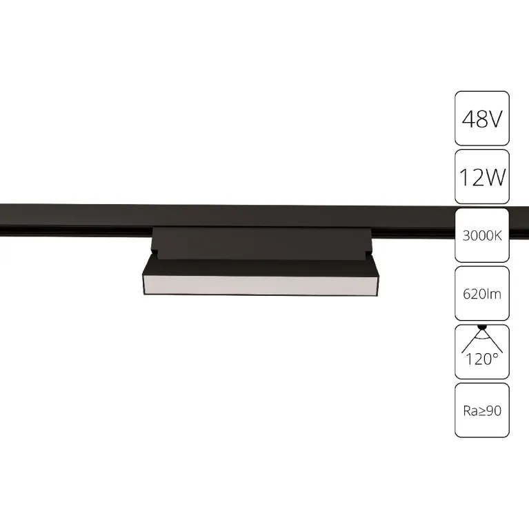 Трековый магнитный светильник Arte Lamp Linea A4679PL-1BK