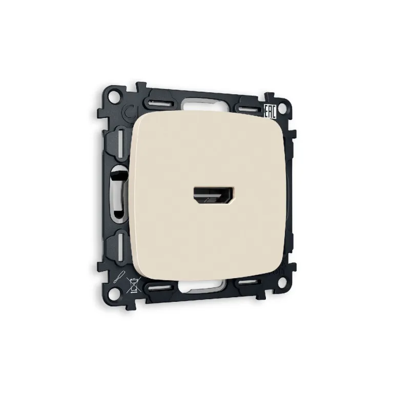 Комплект механизма розетки HDMI 2.0 40V/500MO 2.0GHz 5-18Gbit/s Ambrella Volt Omega MO334010