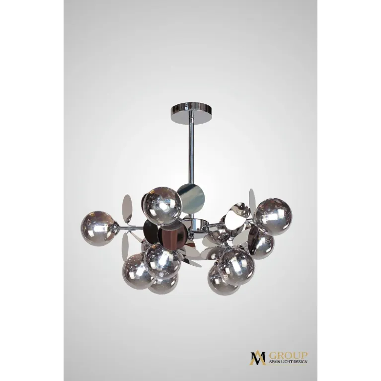 Люстра на штанге AM Group AM396 SP10 CHROM