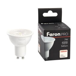 Лампа светодиодная Feron GU10 7W 4000K матовая LB-1607 38177