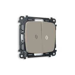 Комплект механизма 2-кл выключателя с подсветкой Ambrella Volt Omega MO364015