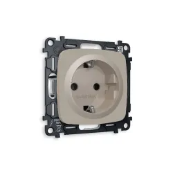 Комплект механизма розетки с/з на винтовых зажимах Ambrella Volt Omega MO366010