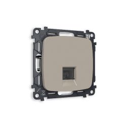 Комплект механизма компьютерной розетки RJ-45(8P8C) CAT6 со шторкой Ambrella Volt Omega MO372010