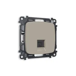 Комплект механизма компьютерной розетки RJ-45(8P8C) CAT6 со шторкой Ambrella Volt Omega MO372010
