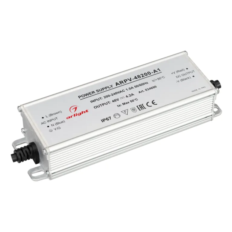 Блок питания Arlight ARPV-48200-A1 48V 4.2A 200W IP67 034690
