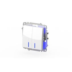 Выключатель двухклавишный с подсветкой ELBI Zena Vega 609-015600-203