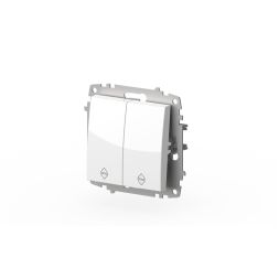 Переключатель двухклавишный проходной ELBI Zena Vega 609-015600-211