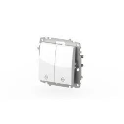 Переключатель двухклавишный проходной ELBI Zena Vega 609-015600-211