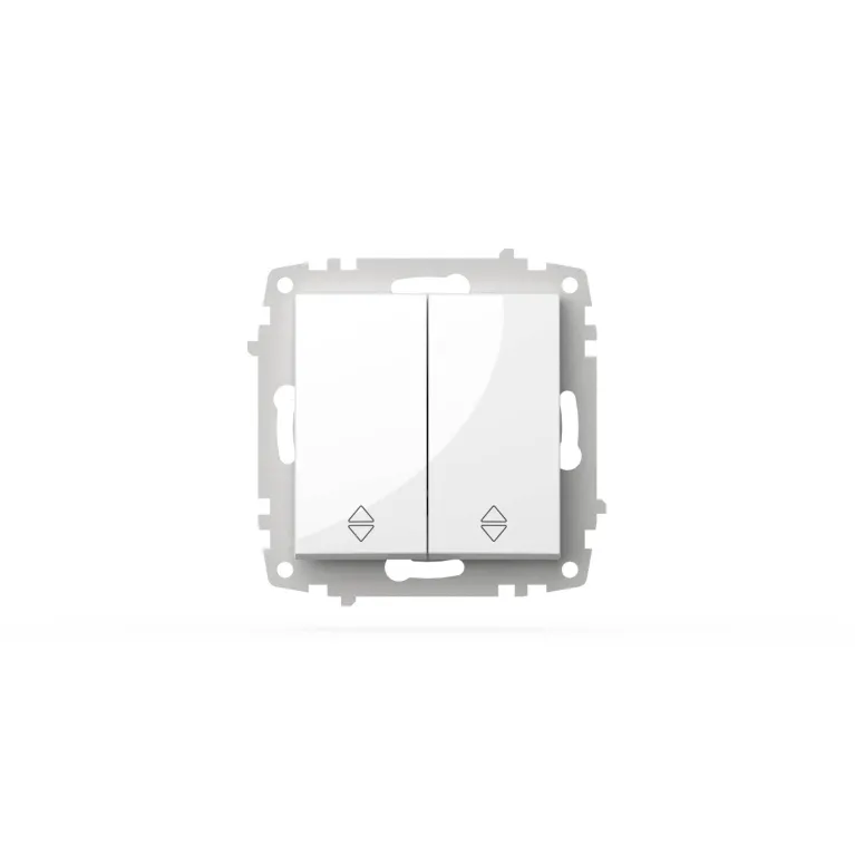 Переключатель двухклавишный проходной ELBI Zena Vega 609-015600-211