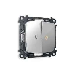 Комплект механизма 2-кл выключателя с подсветкой Ambrella Volt Omega MO404010