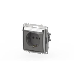 Розетка с крышкой и заземлением ELBI Zena Vega 609-015600-218