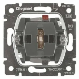 Выключатель одноклавишный Legrand Galea Life 10A 250V с нейтралью подсветкой 775601