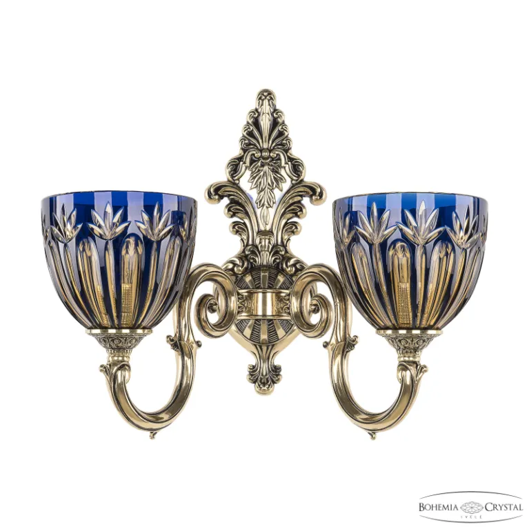 Бра Bohemia Ivele Verona 7203B14/2/175 GB P1 U Amber-Blue/H-1I