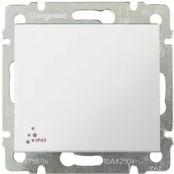 Выключатель одноклавишный Legrand Valena 10A 250V IP44 белая 774201