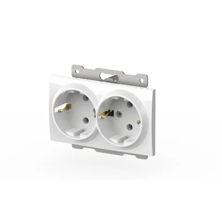 Розетка двухместная с заземлением ELBI Zena Vega 609-015600-907