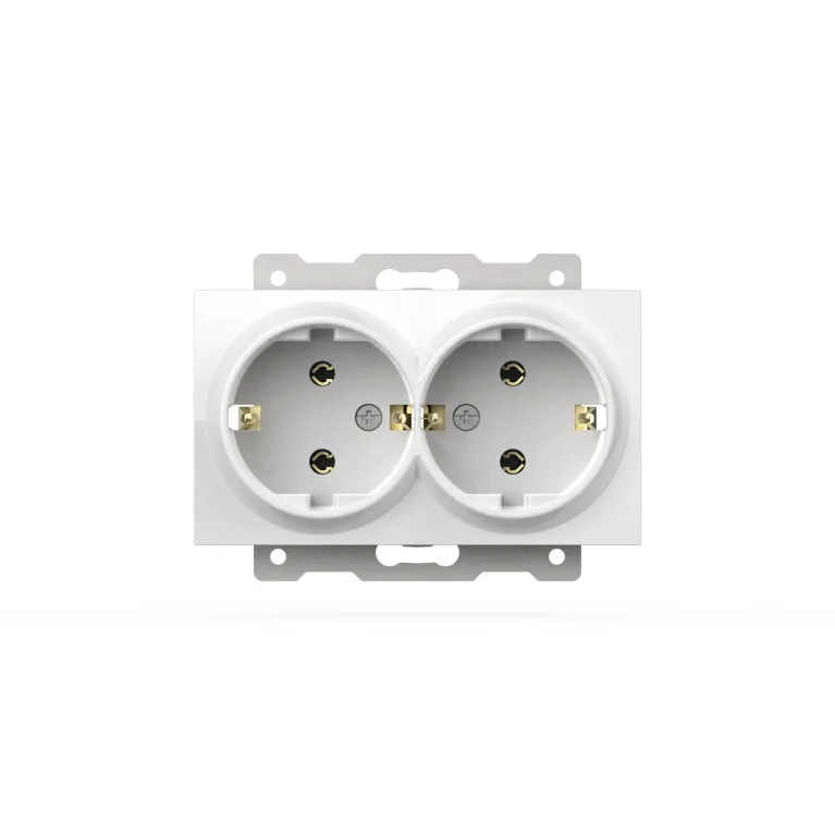 Розетка двухместная с заземлением ELBI Zena Vega 609-015600-907
