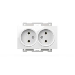 Розетка двухместная без заземления ELBI Zena Vega 609-015600-908