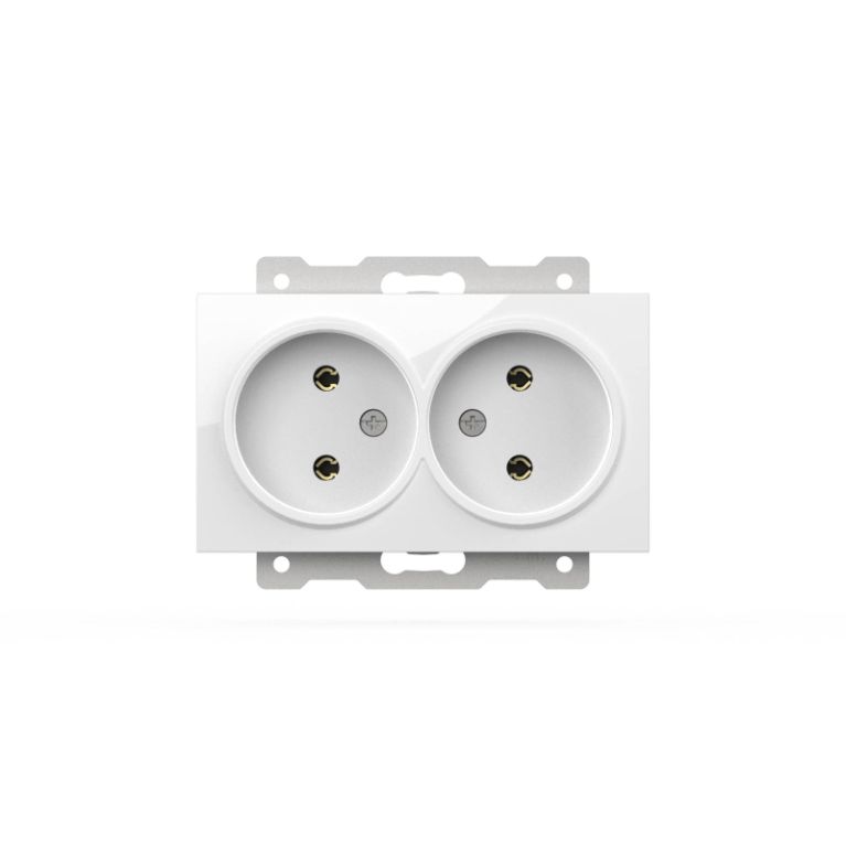 Розетка двухместная без заземления ELBI Zena Vega 609-015600-908