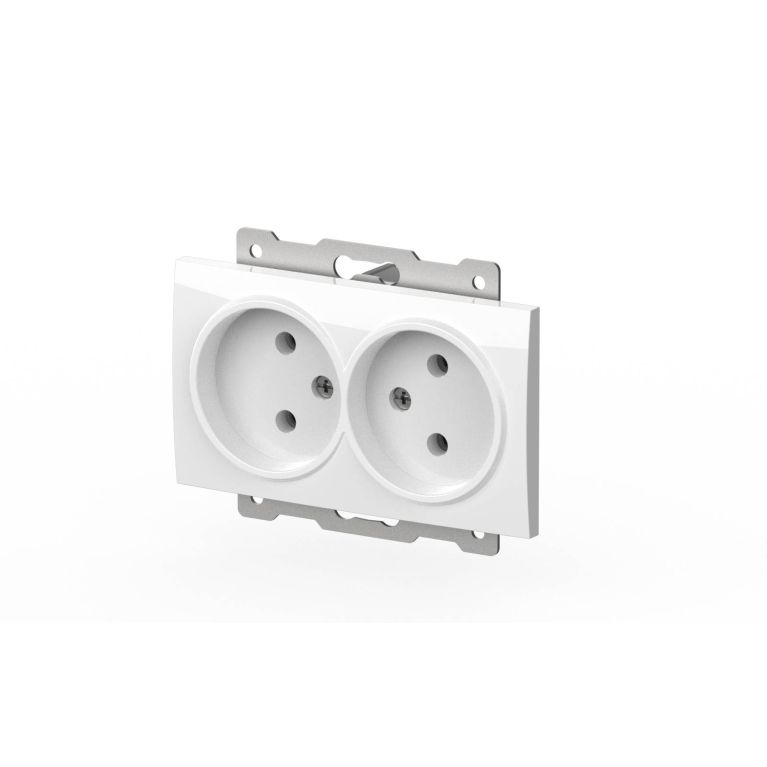 Розетка двухместная без заземления ELBI Zena Vega 609-015600-908