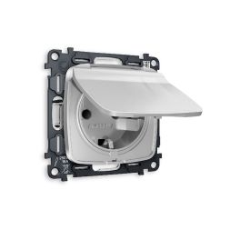 Комплект механизма розетки с/з со шторками и крышкой Ambrella Volt Omega MO408010