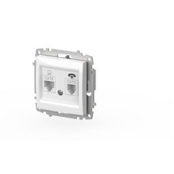 Розетка компьютерная + TF. (Cat 6) ELBI Zena Vega 609-015600-249