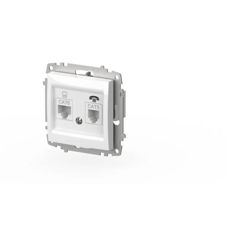 Розетка компьютерная + TF. (Cat 6) ELBI Zena Vega 609-015600-249