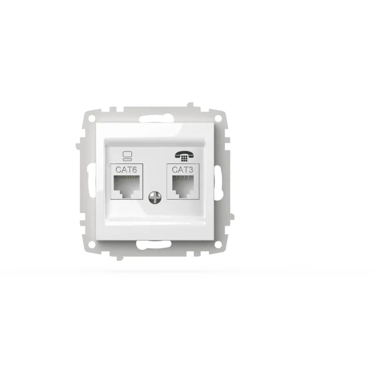 Розетка компьютерная + TF. (Cat 6) ELBI Zena Vega 609-015600-249