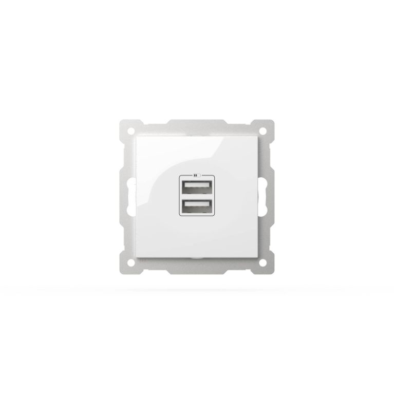 Розетка USB 5V 2,1A 2-я ELBI Zena Vega 609-015600-143