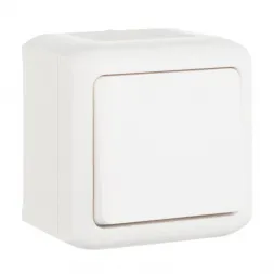 Переключатель одноклавишный на 2 направления Legrand Quteo 10A 250V IP44 белый 782304