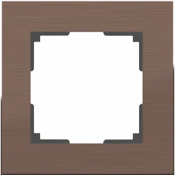 Рамка Aluminium на 1 пост алюминий коричневый WL11-Frame-01 4690389073687