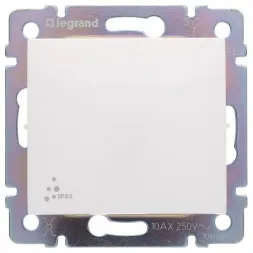 Переключатель одноклавишный промежуточный Legrand Valena 10A 250V IP44 белый 770097