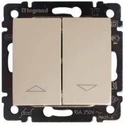 Переключатель управления жалюзи Legrand Valena Valena 10A 250V механическая блокировка слоновая кост