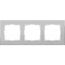 Рамка Aluminium на 3 поста алюминий WL11-Frame-03 4690389073649