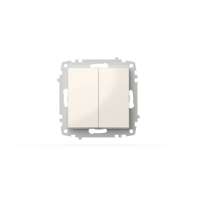 Выключатель двухклавишный ELBI Zena Vega 609-010200-202