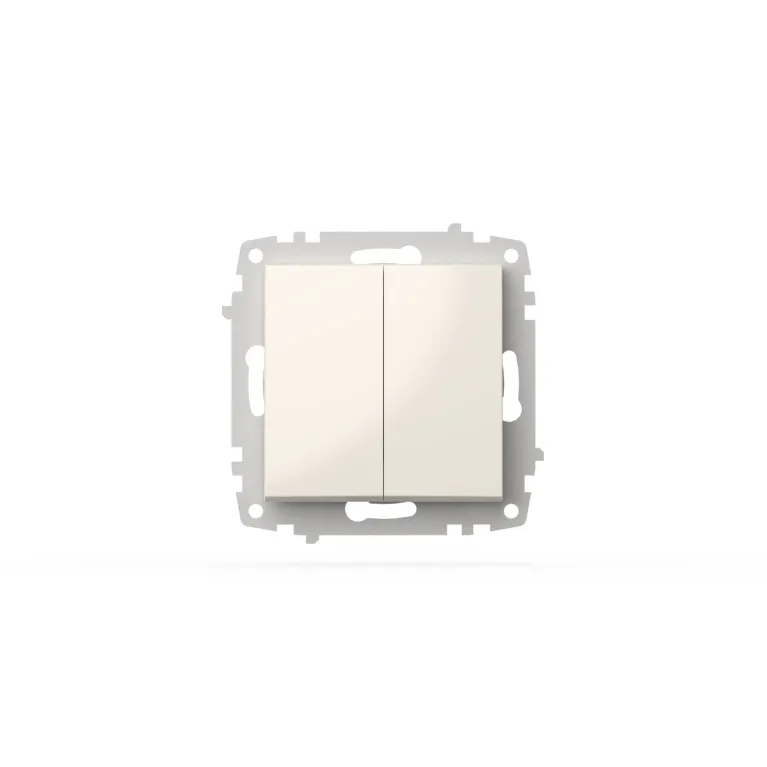 Выключатель двухклавишный ELBI Zena Vega 609-010200-202