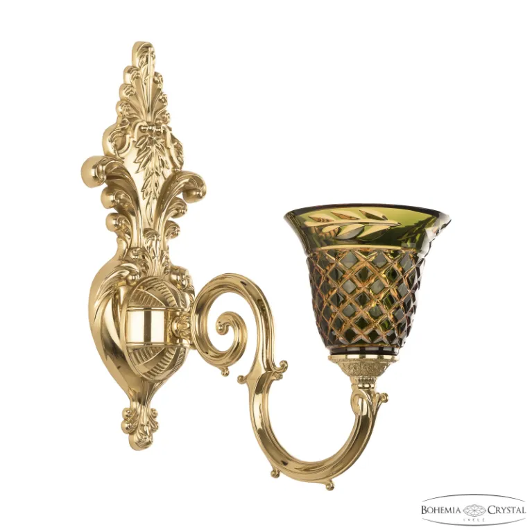 Бра Bohemia Ivele Verona 7203B15/1/210 G P2 U Amber-Green/H-1J
