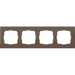 Рамка Aluminium на 4 поста алюминий коричневый WL11-Frame-04 4690389073717
