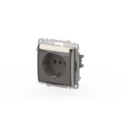 Розетка с крышкой и заземлением ELBI Zena Vega 609-010200-218