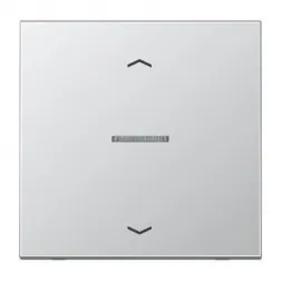 Накладка нажимного электронного жалюзийного выключателя Jung LS 990 алюминий AL5232