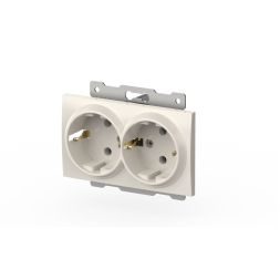 Розетка двухместная с заземлением ELBI Zena Vega 609-010200-907