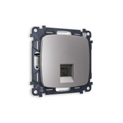 Комплект механизма компьютерной розетки RJ-45(8P8C) CAT6 со шторкой Ambrella Volt Omega MO512010