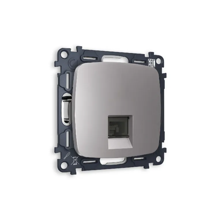 Комплект механизма компьютерной розетки RJ-45(8P8C) CAT6 со шторкой Ambrella Volt Omega MO512010