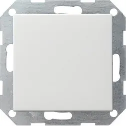 Выключатель кнопочный одноклавишный Gira System 55 10A 250V чисто-белый шелковисто-матовый 012627